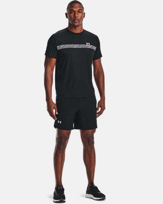 Men's UA Launch Run 7" Tape Shorts, Black, pdpMainDesktop image number 2